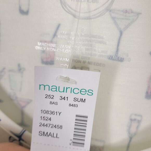 Maurices Cocktail Novelty Print Dolman Tee - Picture 4 of 7